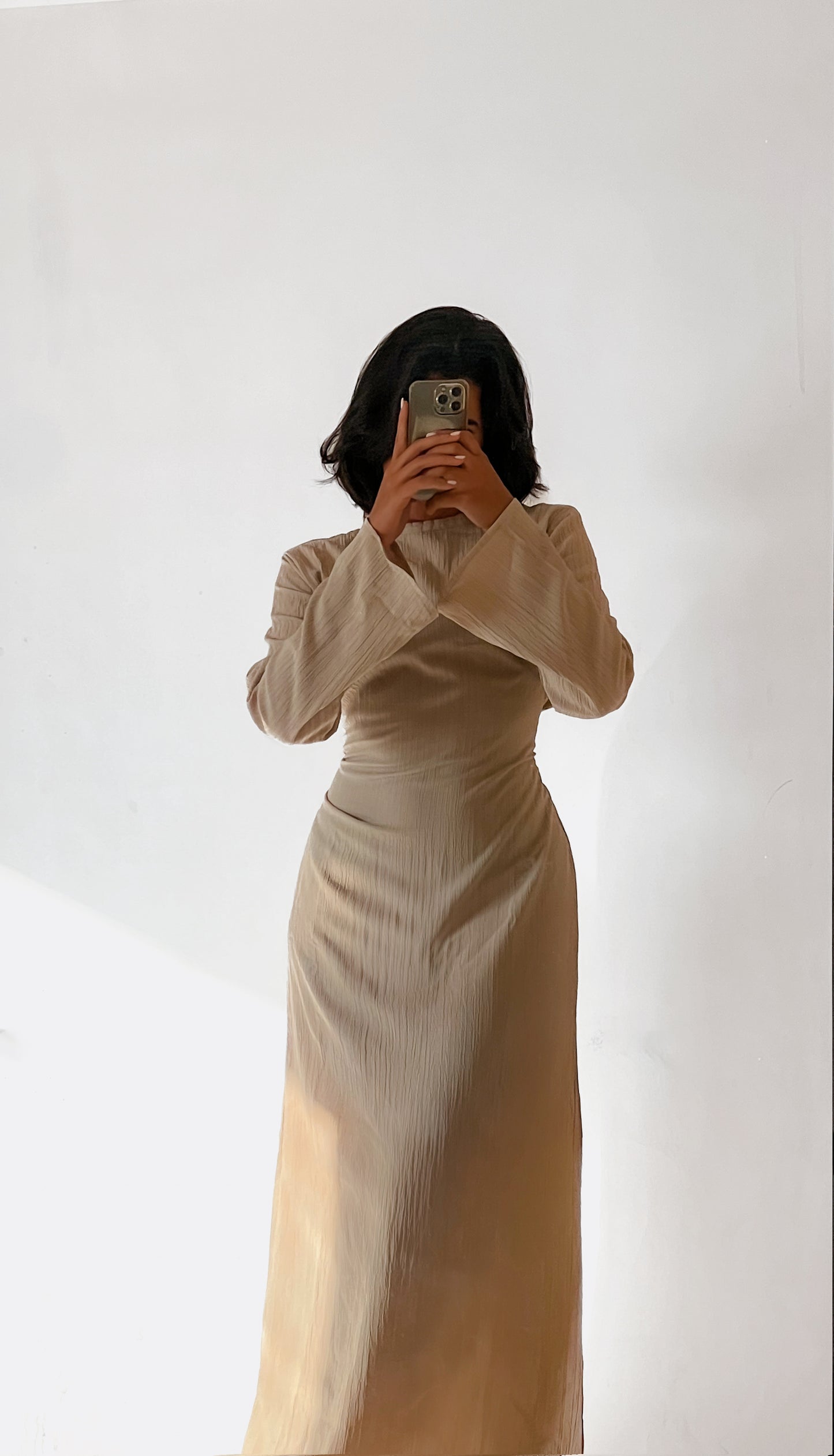 Biege basic summer dress