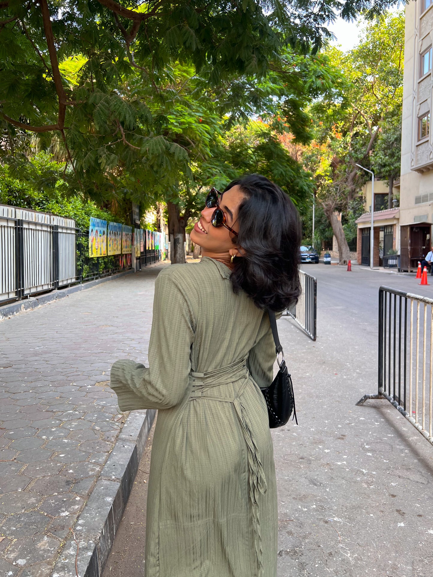 Olive basic summer dress