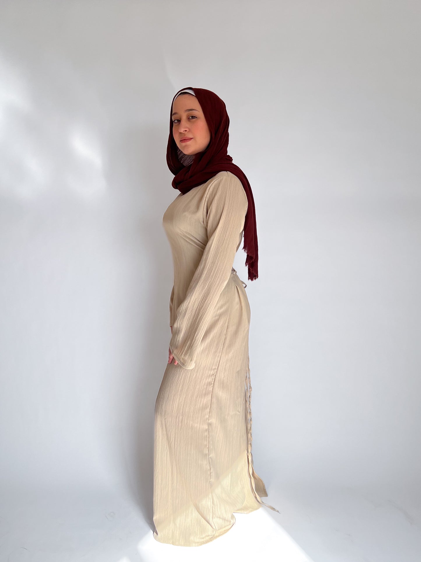 Biege basic summer dress