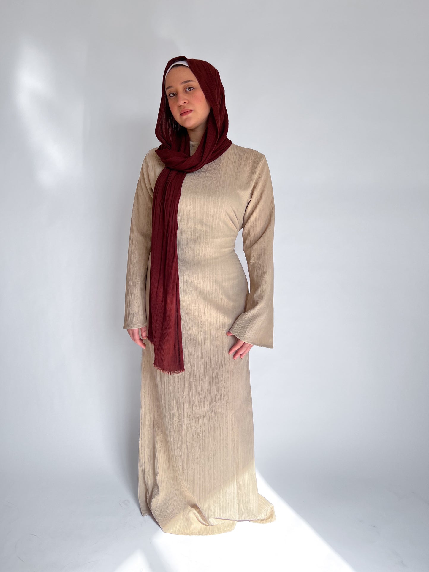 Biege basic summer dress