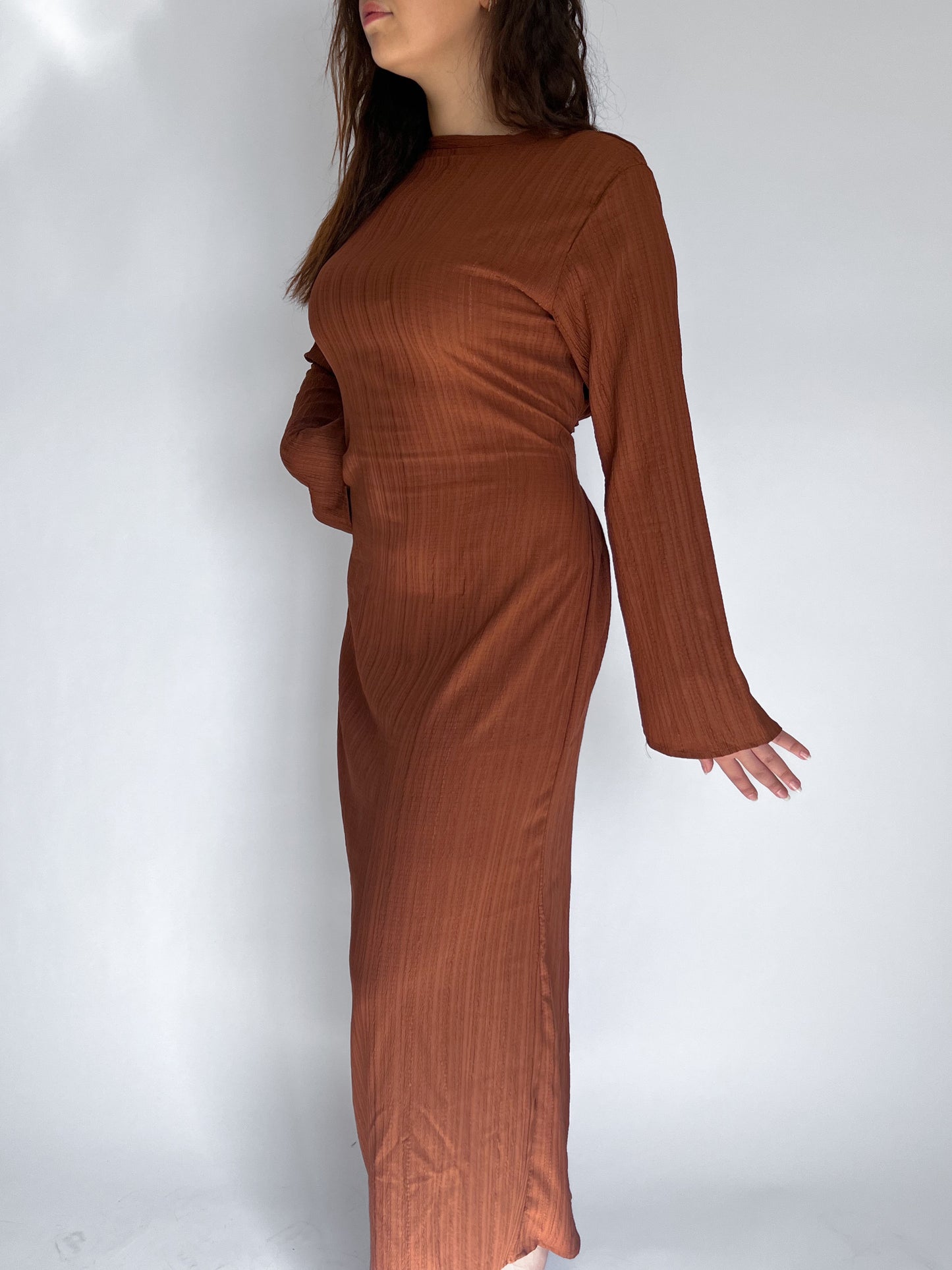 Brown basic summer dress