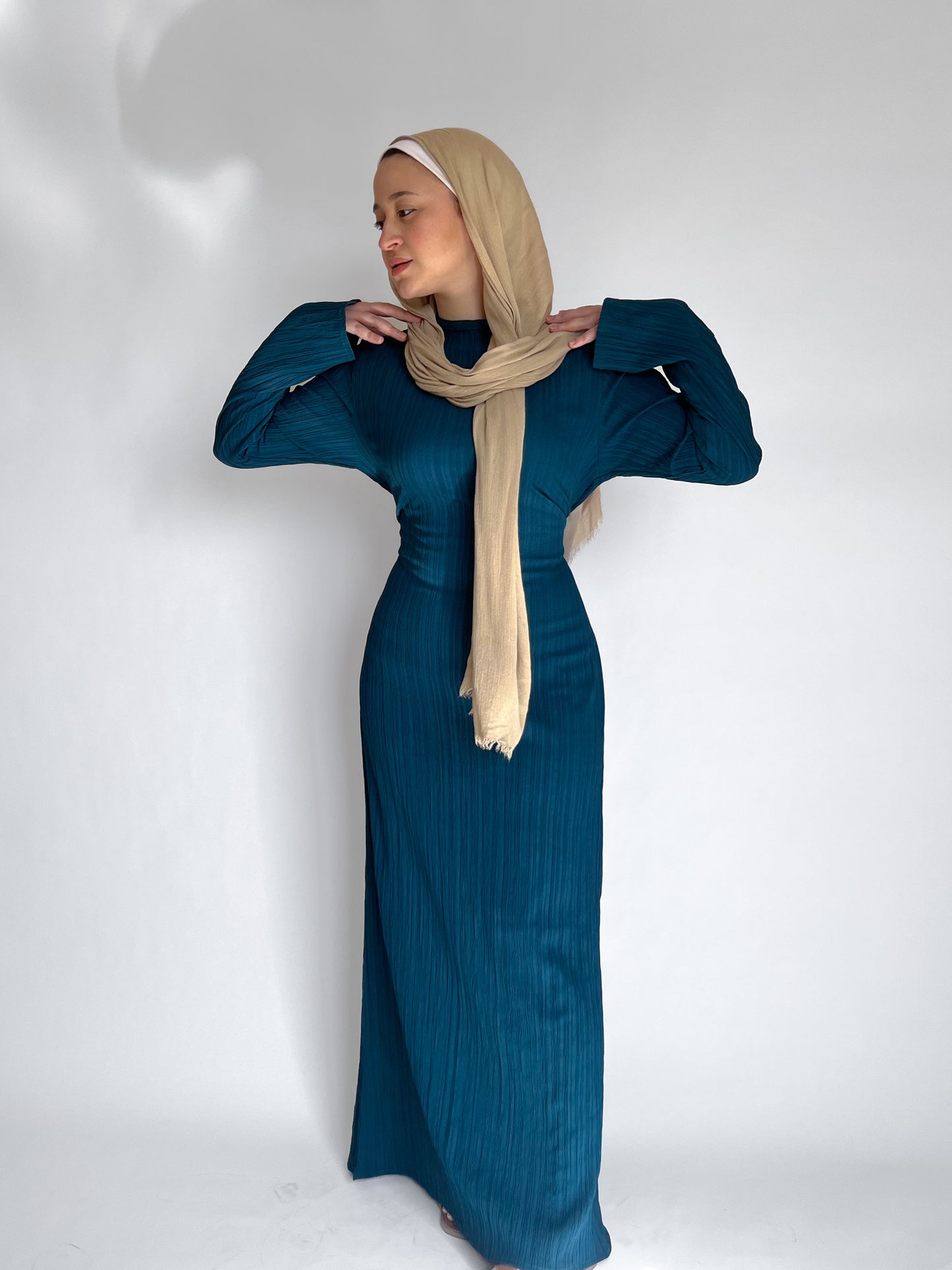 Teal basic summer dress