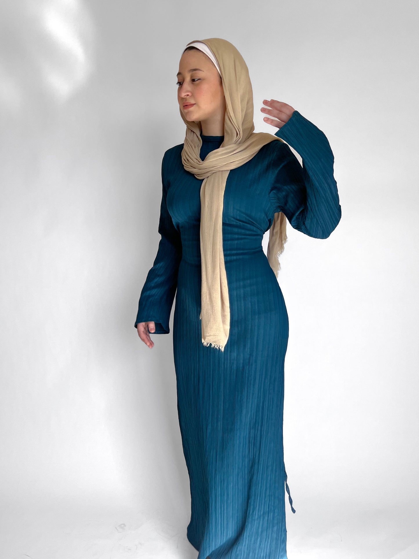 Teal basic summer dress