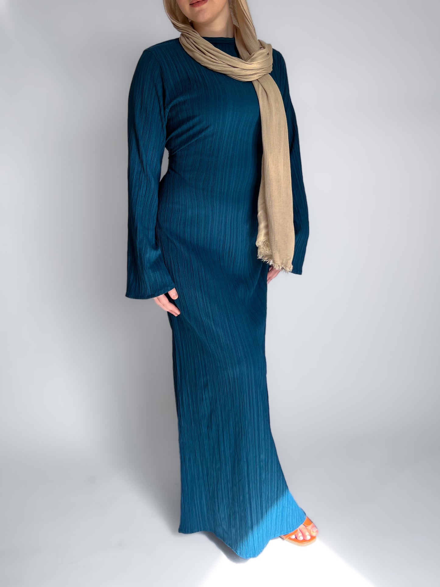 Teal basic summer dress