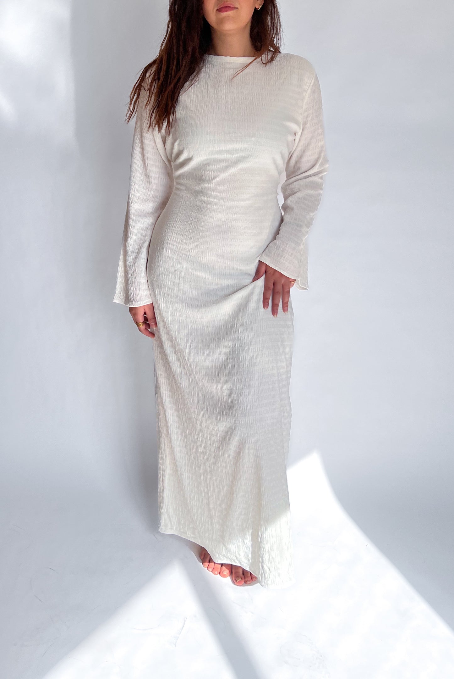 white basic summer dress