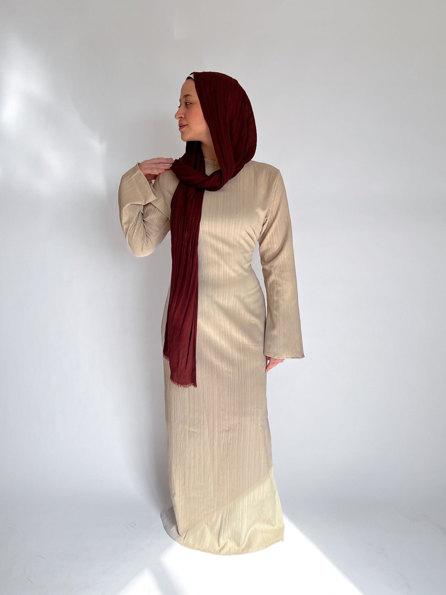 Biege basic summer dress