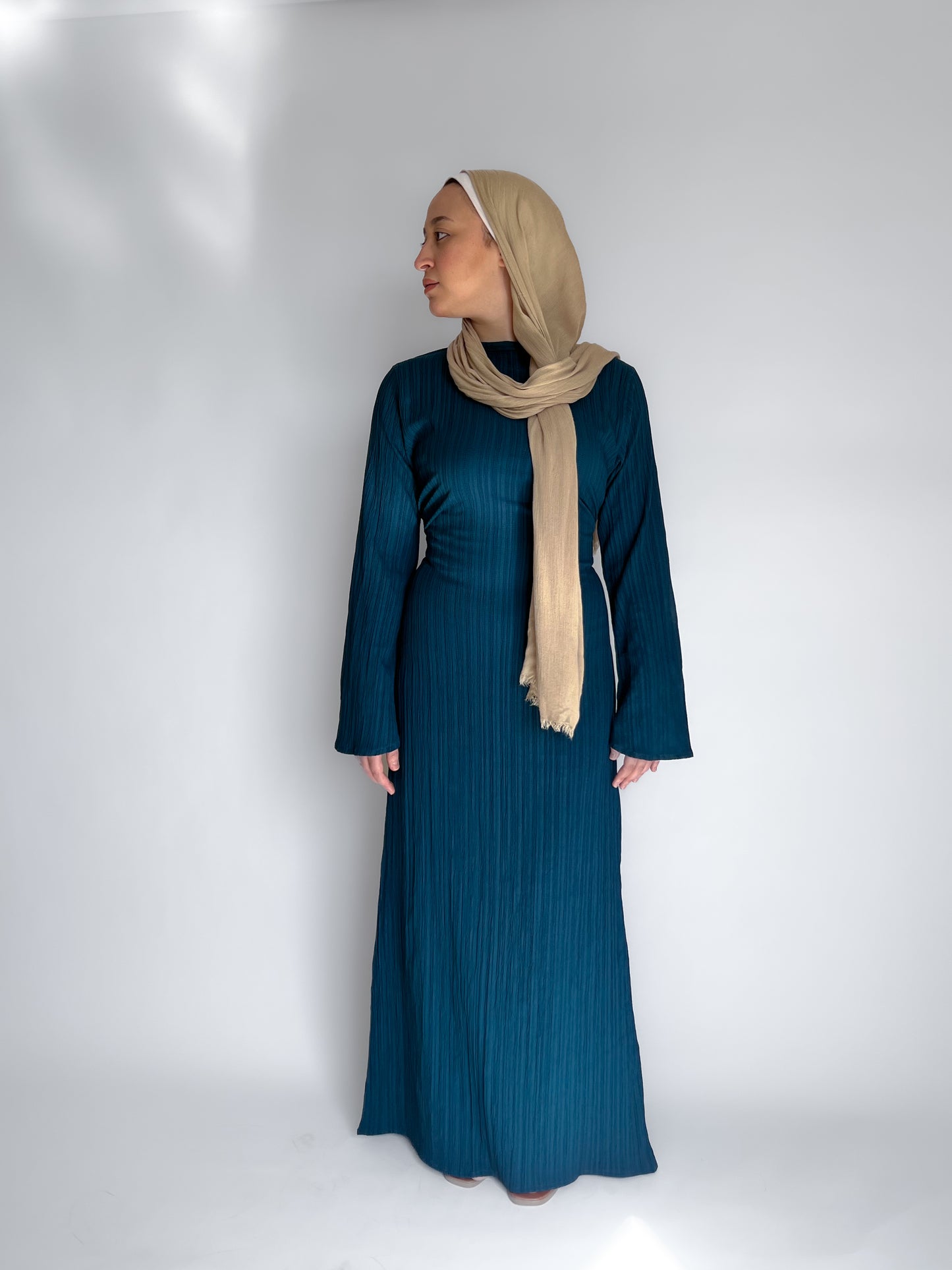 Teal basic summer dress