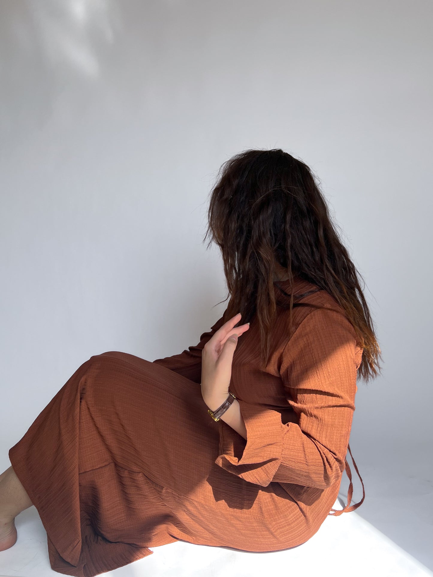 Brown basic summer dress